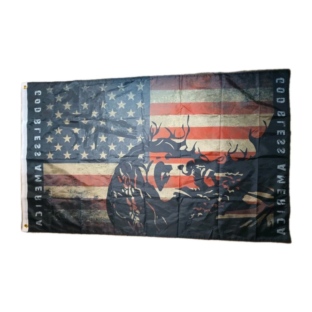 God Bless America 3 x 5 ft Flag USA Jesus Christ and Cross Patriotic Large New